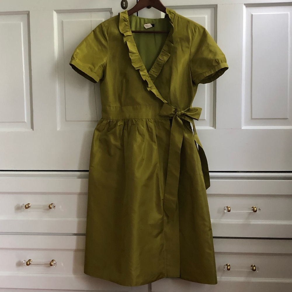 J. Crew Olive Green Wrap Dress